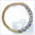 14K Yellow Gold 0.40 ct Diamond Womens Circle Pendant - 24diamonds.com