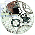 14K White Gold Circle 0.45 ct Diamond Womens Pendant - 24diamonds.com