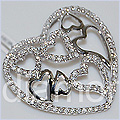14K White Gold 0.60 ct Diamond Womens Pendant - 24diamonds.com