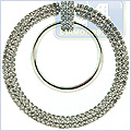 14K White Gold Circle 1.05 ct Diamond Womens Pendant - 24diamonds.com