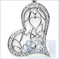 14K White Gold Heart 0.45ct Diamond Womens Pendant - 24diamonds.com