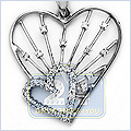14K White Gold Heart 0.40 ct Diamond Womens Pendant - 24diamonds.com