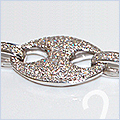 14K White Gold Mens 21.50 ct Diamond Chain 31 Inches - 24diamonds.com