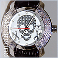 Aqua Master Skull Diamond Mens Watch 00010 - 24diamonds.com