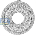 14K White Gold 3.50 ct Diamond Womens Pendant - 24diamonds.com