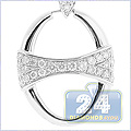 14K White Gold 0.88 ct Diamond Women's Pendant - 24diamonds.com