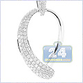 14K White Gold 0.77 ct Diamond Womens Pendant - 24diamonds.com