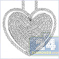 14K White Gold 1.80 ct Diamond Womens Pendant - 24diamonds.com