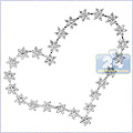18K White Gold 2.66 ct Diamond Heart Pendant - 24diamonds.com