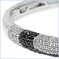 14K White Gold Diamond Patterned Bangle Womens Bracelet - 24diamonds.com