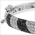 14K White Gold Diamond Bangle Womens Bracelet - 24diamonds.com