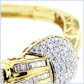 14K Yellow Gold 2.00 ct Diamond Bangle Womens Bracelet - 24diamonds.com