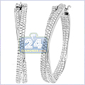 14K White Gold 1.42 ct Diamond Womens Earrings - 24diamonds.com