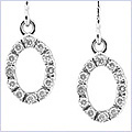 14K White Gold 0.40 ct Diamond Womens Dangle Earrings - 24diamonds.com