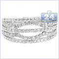 14K White Gold 1.00 ct Diamond Womens Ring - 24diamonds.com