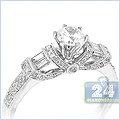 14K White Gold 0.39 ct Diamond Engagement Ring Setting - 24diamonds.com