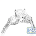 14K White Gold 0.24 ct Diamond Engagement Ring Setting - 24diamonds.com