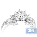 14K White Gold 0.73 ct Diamond Engagement Ring Setting - 24diamonds.com