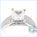 14K White Gold 0.47 ct Diamond Engagement Ring Setting - 24diamonds.com