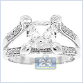 14K White Gold 0.55 ct Diamond Engagement Ring Setting - 24diamonds.com