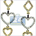 14K White Gold 1.00 ct Diamond Womens Dangle Earrings - 24diamonds.com