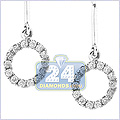 14K White Gold 0.50 ct Diamond Womens Earrings - 24diamonds.com