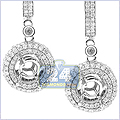 14K White Gold 2.40 ct Diamond Womens Earrings - 24diamonds.com