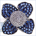 14K White Gold 1.34 ct Diamond Sapphire Womens Ring - 24diamonds.com