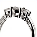 14K White Gold 0.80 ct Diamond 3 Stone Womens Ring - 24diamonds.com