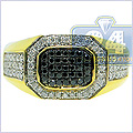 14K Yellow Gold 0.77 ct Men's Diamond Ring - 24diamonds.com