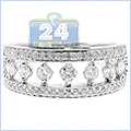 14K White Gold 0.68 ct Diamond Womens Ring - 24diamonds.com