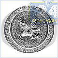 14K White Gold 0.80 ct Mens Diamond Eagle Ring - 24diamonds.com