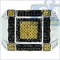 14K White Gold 1.00 ct Mens Diamond Ring - 24diamonds.com
