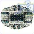 14K White Gold 2.50 ct Mens Diamond Ring - 24diamonds.com