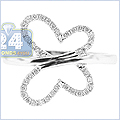 14K White Gold 0.24 ct Diamond Womens Butterfly Ring - 24diamonds.com