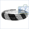 14K White Gold 0.75 ct Diamond Womens Zebra Ring - 24diamonds.com