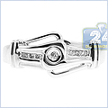 14K White Gold 0.06 ct Diamond Womens Ring - 24diamonds.com