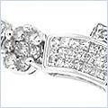14K White Gold 3.24 ct Diamond Womens Bracelet 7 5/16 Inches - 24diamonds.com