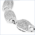 14K White Gold 5.60 ct Diamond Mens Bracelet 8 1/2 Inches - 24diamonds.com