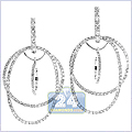 14K White Gold 2.80 ct Diamond Womens Earrings - 24diamonds.com
