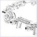 14K White Gold 1.32 ct Diamond Womens Love Bracelet 7 1/2 Inches - 24diamonds.com