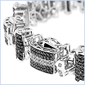 14K White Gold 5.80 ct Diamond Men's Bracelet - 24diamonds.com