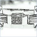 14K White Gold Mens 2.00 ct Diamond Bracelet 8 1/2 Inches - 24diamonds.com