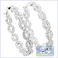 14K White Gold 1.60 ct Diamond Womens Earrings - 24diamonds.com