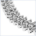 14K White Gold 3.40 ct Diamond Womens Tennis Bracelet 7 1/2 Inches - 24diamonds.com