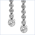 18K White Gold 1.74 ct Diamond Womens Earrings - 24diamonds.com