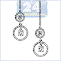 18K White Gold 1.20 ct Diamond Womens Earrings - 24diamonds.com
