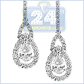 18K White Gold 1.80 ct Diamond Womens Earrings - 24diamonds.com