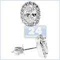 14K White Gold 1.69 ct Diamond Womens Earrings - 24diamonds.com