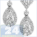 18K White Gold 1.12 ct Diamond Womens Earrings - 24diamonds.com